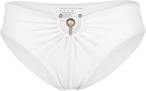 CHRISTOPHER ESBER White Orbit Ruched Bikini Briefs ShopStyle Panties