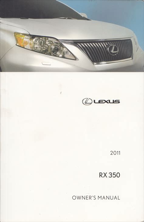 2011 Lexus RX 350 Owners Manual Original