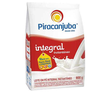 Leite Pó Integral Instantâneo Piracanjuba Pouch 800g Ofertinha Promoções