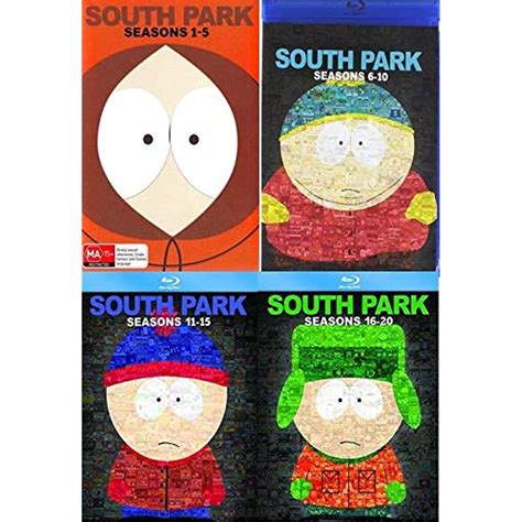 South Park Seasons 1 20 Blu Ray 4 Pack Seasons 1 5 Seasons 6 10 Seasons 11 15 Seasons 16