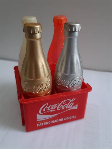 Mini Engradado De Coca Cola C 4 Mini Garrafinhas Produto Vintage E