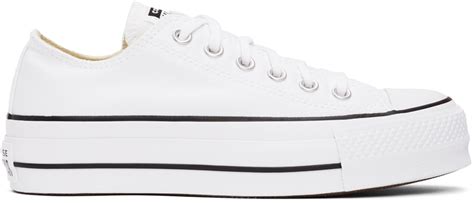 CONVERSE White Chuck Lift Sneakers - Wht/blk/wht | Editorialist