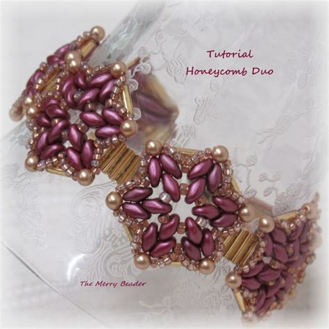 Tutorial Pattern Honeycomb Superduo Beads Pearls Etsy