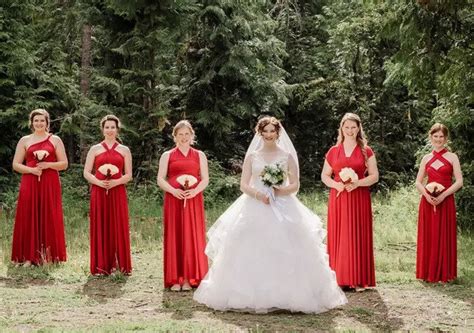 Ruby Red Bridesmaid Dresses Infinity Dress Dress Dress Etsy