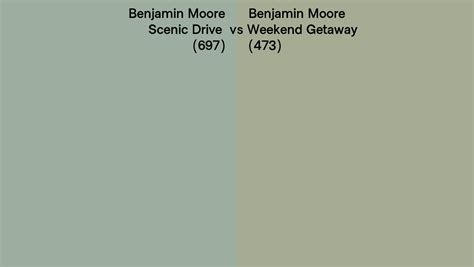 Benjamin Moore Scenic Drive Vs Weekend Getaway Side By Side Comparison