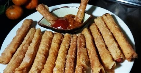 Resep Sosis Goreng Gulung Kulit Pangsit Non Keto Oleh Atik Efendy