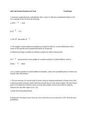 Ams Practice Final Docx Ams Practice Problems For Final