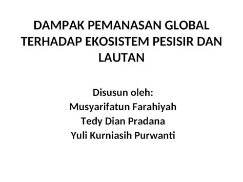 Ppt Ppt Pemanasan Global Dokumen Tips