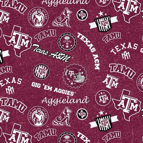 TEXAS A & M University Aggies Aggie Print by the Half Yard - Etsy