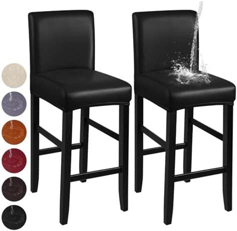 Amazon Hfcnmy Bar Stool Covers Pack Stretch Waterproof Pu Bar