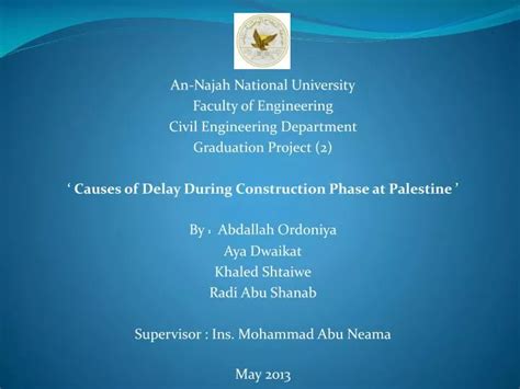 Ppt An Najah National University Faculty Of Engineering Civil