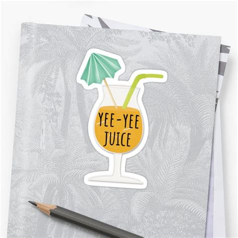 Yee Yee Juice Sticker Vaporwave Stickers Yee Yee Sticker Tag