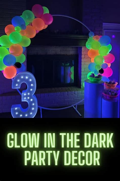 Glow In The Dark Party Decor With Balloons