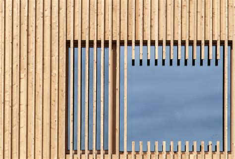 Timber Slats Over Glass Timber Cladding Wooden Facade Wood Facade