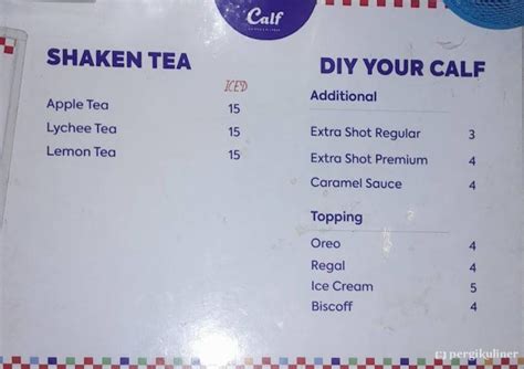 Selalu diperbarui! Menu Kopi Calf, Tebet