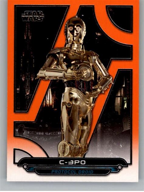 2017 Topps Star Wars Galactic Files Reborn Orange ROTS 4 C 3PO Trading