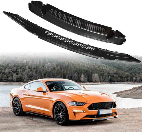 Genrics Fit For 2018 2019 Ford Mustang Upper Lower Front Bumper Grille