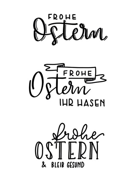 Frohe Ostern Ideen Für Osterpostkarten Und Handlettering Vorlagen