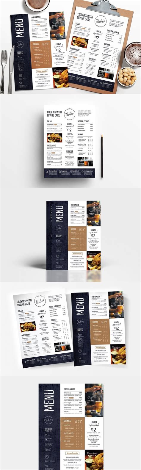 A Bar Menu Flyer Templates For Photoshop Illustrator Get This