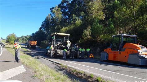 Comezan as obras de mellora do firme na Variante de Vilagarcía