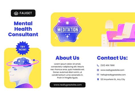 Page Free Mental Health Brochure Templates To Edit And Print Canva