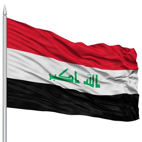 Iraq Flag Flagpole Stock Illustrations Iraq Flag Flagpole Stock