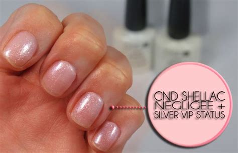 Mani Monday Cnd Shellac Negligee Silver Vip Status Shellac Layering Shellac Cnd Shellac