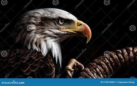 Majestic Bird Of Prey Perching Sharp Talons Generated By AI Stock