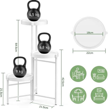 Metāla Ziedu Statīvs Balts 66 Cm цена 220lv