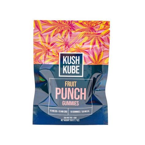 Shop Kush Kube Delta 9 CBD Gummies Fruit Punch Online CannaBuddy