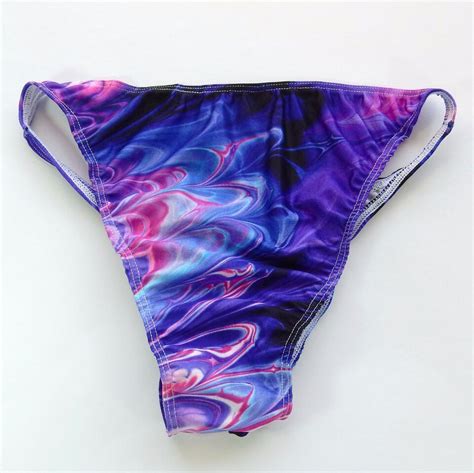 K377 P Mens String Bikini Narrow Waist Contoured Pouch Swim Fabric