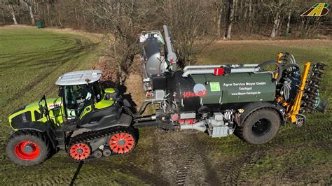 G Lle Fahren Tillage Claas Axion Raupe Traktor