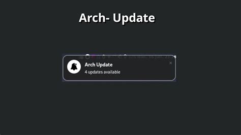 Arch Update Notifie les updates de Arch et aide aux tâches