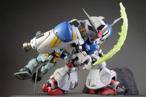 GUNDAM GUY: SD GP02 Gundam Physalis vs. GM Custom - Diorama Build