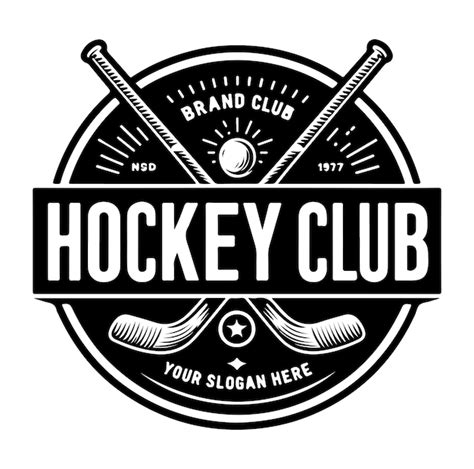 Conjunto De Emblema Y Logotipo De Hockey Sobre Hielo Logotipo Del Club