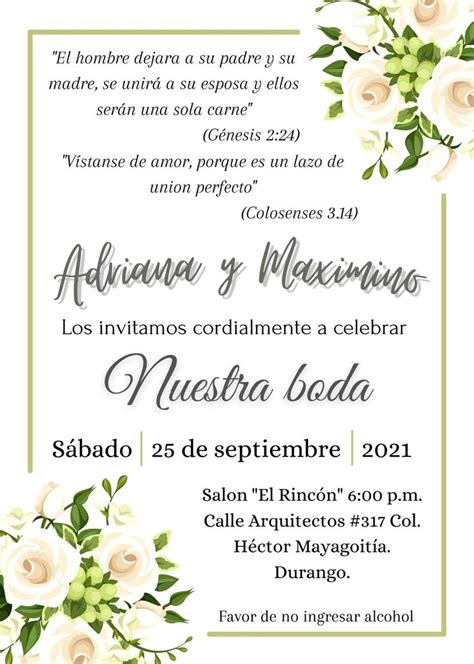 Invitaci N Para Boda Texto Invitaciones De Boda Hacer Invitaciones