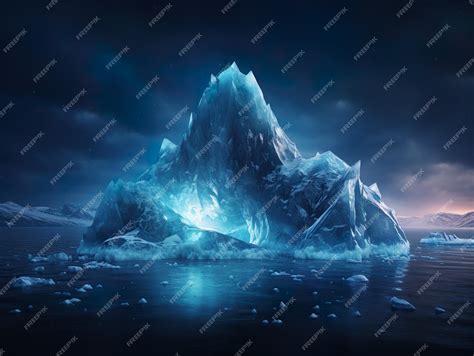 Premium AI Image | Melting glaciers of antarctica calimate change concept