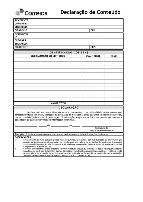 Modelo Declaração De Conteúdo FILECLOUD