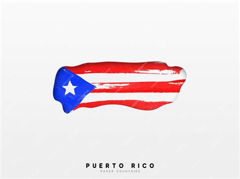 Premium Vector | Puerto rico detailed map with flag of country. painted
