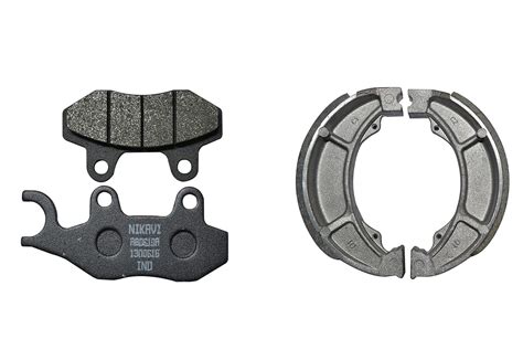 NIKAVI Front Rear Combo Brake Pad Brake Shoe Set Compatible For