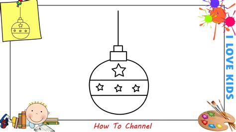 How To Draw A Christmas Ornament Easy Step By Step For Kids Beginners