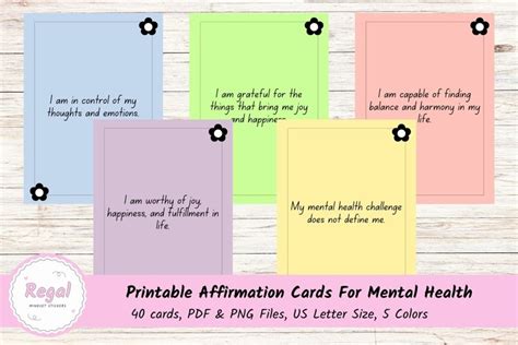 40 Printable Words Of Affirmation Cards For Mental Health