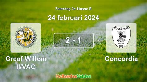 Gespeelde Wedstrijd Graaf Willem Ii Vac Concordia