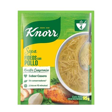 Sopa De Fideos Con Pollo Knorr G F Nix El Super De Casa