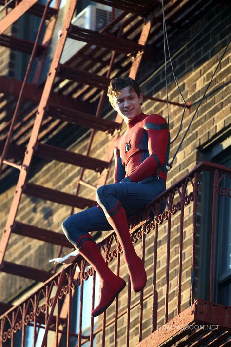 Spider Man Homecoming New York Set Tom Holland Tom Holland