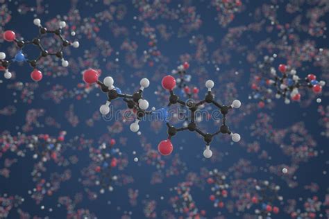 Thalidomide Molecular Structures Theratogenic Drug 3d Model