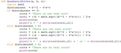 Creating A Quadratic Solver In Python Purple Frog Systems