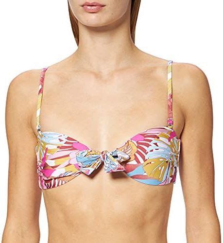 Hurley Damski top bikini W Palm Paradise Knotted Bandeau biały Pale