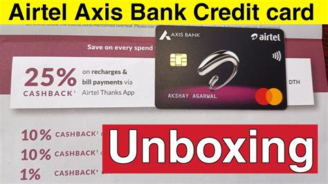 Airtel Axis bank credit card unboxing review मल गय Airtel करडट