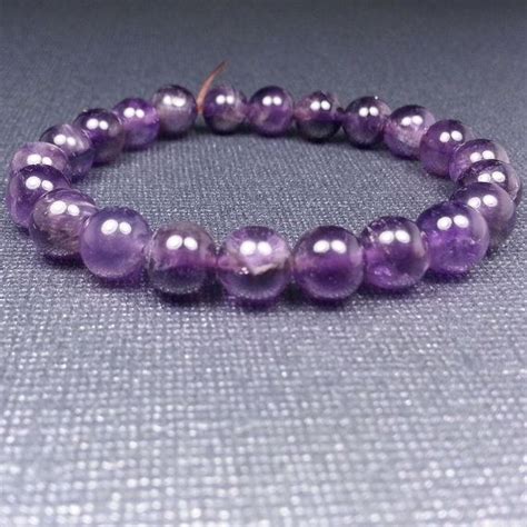 Stretch Amethyst Bracelet Reiki Charged Purple Bracelet Amethyst